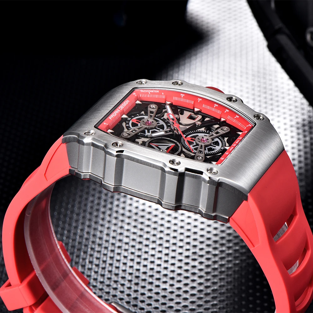 2024 New PAGANI DESIGN Tonneau Men Quartz Watches Top Brand Sapphire Glass Chronograph 5ATM Waterproof Stainless Steel Watch Men