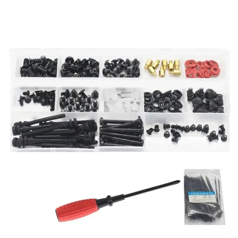 Y8AD Durability Computer Screws Motherboard Standoffs Assortment Kit for PC Case for Computer Mounting & Repair