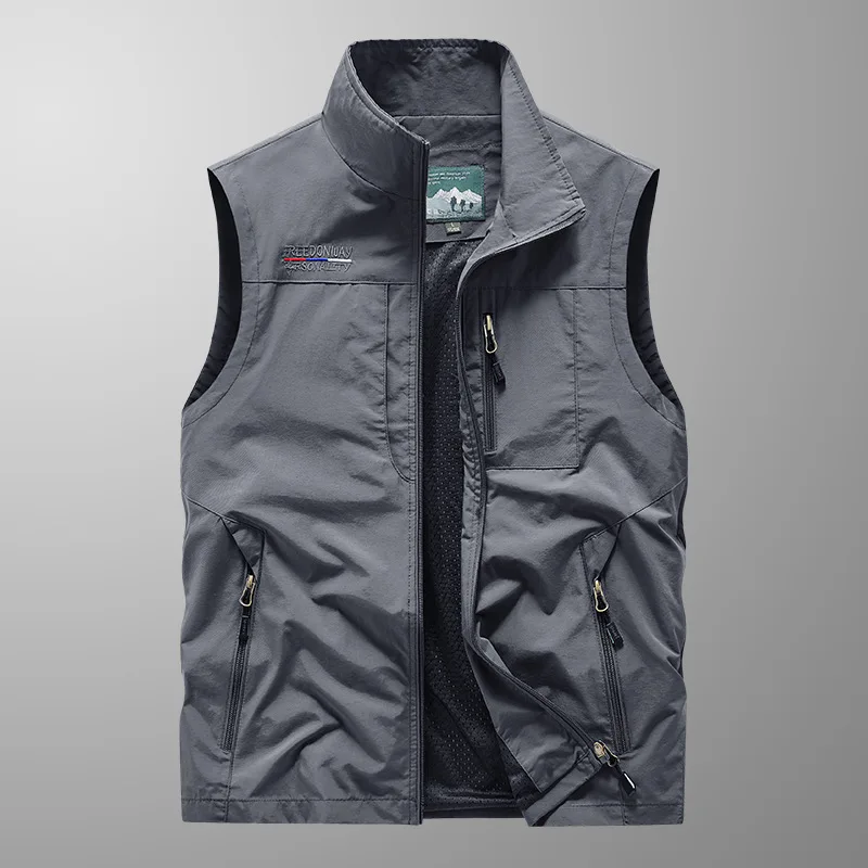 Multi-Pocket Quick-Dry Cargo Vest Men's Military Functional Sleeveless Casual Top