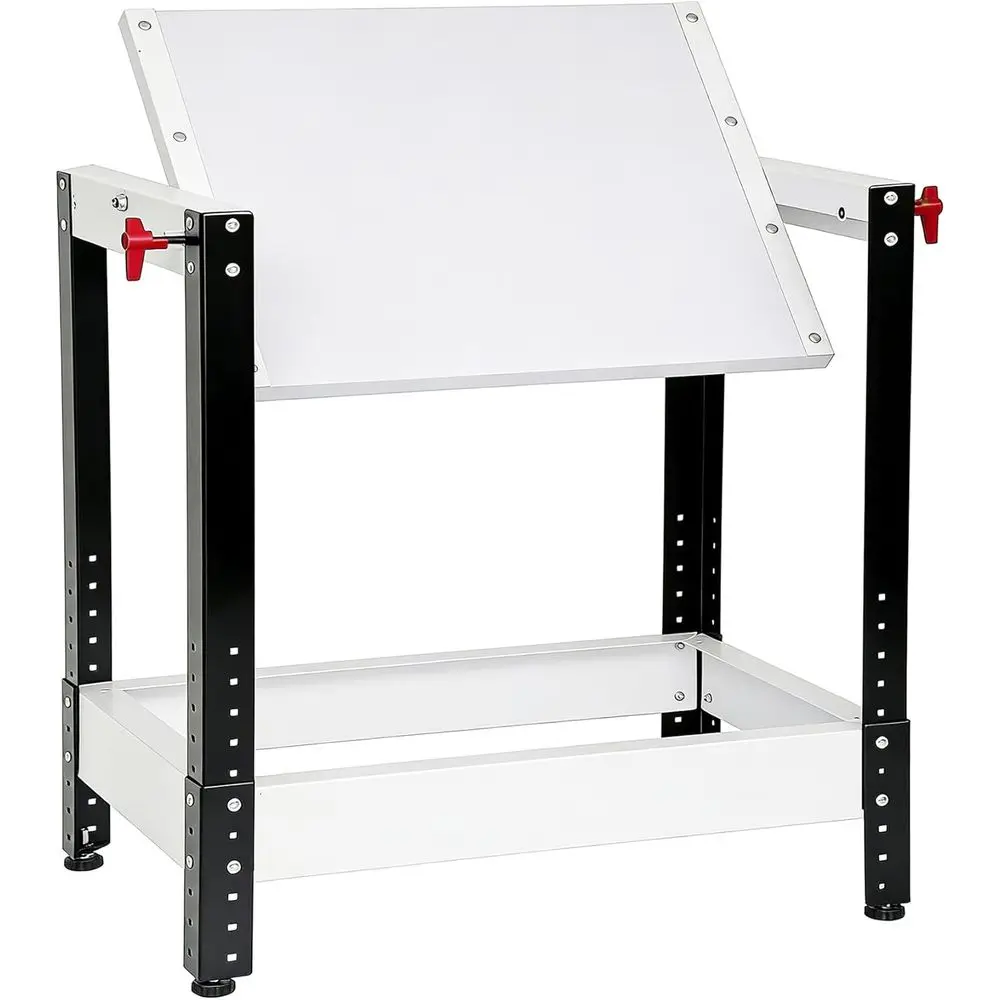 

Усовершенствованный верстак Lip Top Tool Table, регулируемый по высоте от 30 до 35 дюймов, с возможностью установки двух высоких полок (15-21 дюйм), выдерживает до 300 фунтов.