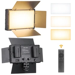 U800 600 LED Video Panel Light Kit Camera Light Studio Photography Lamp Dimmable 3200-5600K for Gaming Stream Conference Makeup