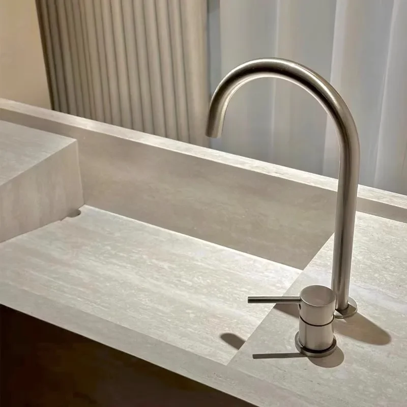 Brush Gold Basin faucet Brush Nickel Bathroom Faucet two-hole Grey Lavotory faucet sink tap 360 rotating widespread basin Tap