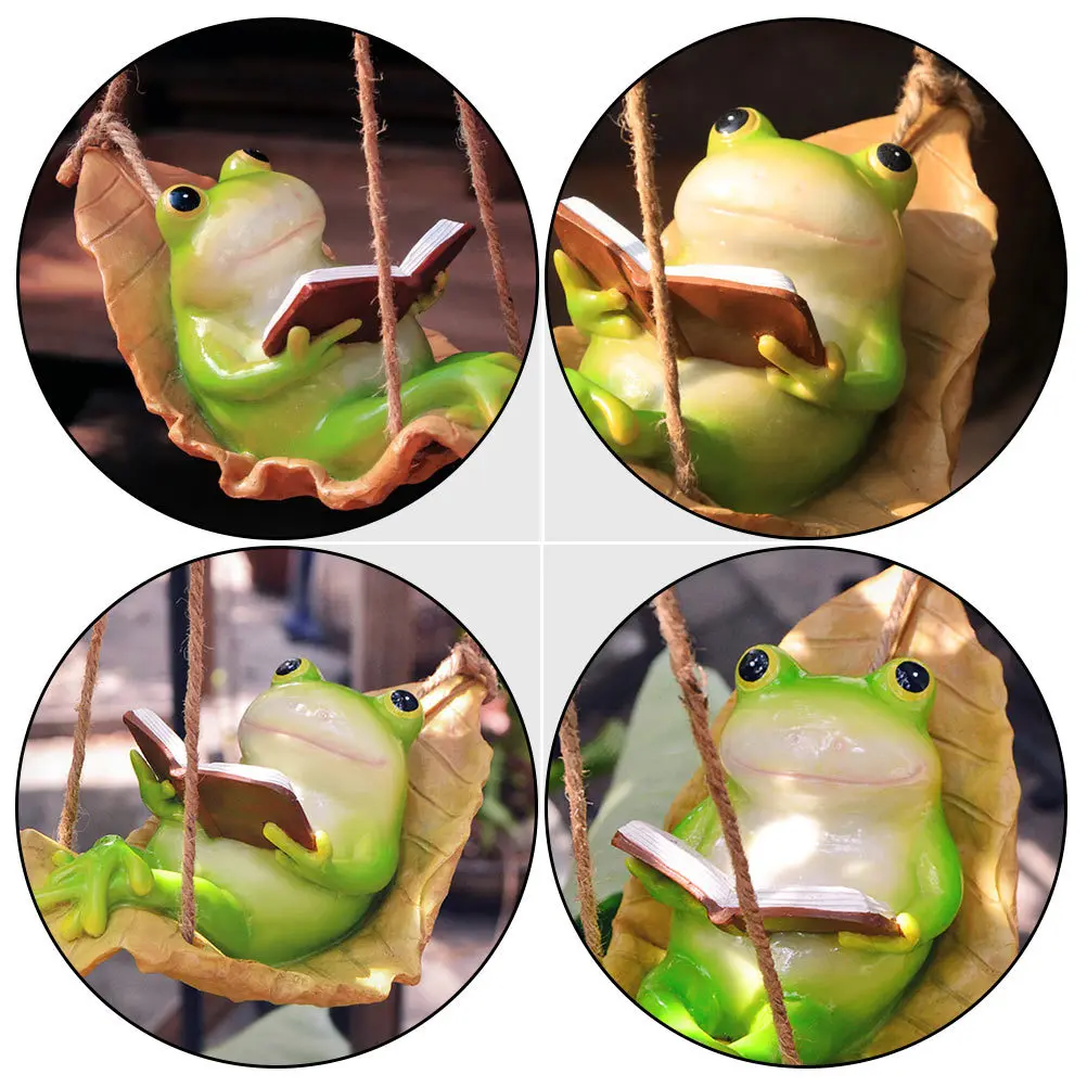 

Creative Resin Frogs Adornment Desktop Ornament Garden Decoration Lovely Animal Shape Home Office Decorative Frogs Ornament