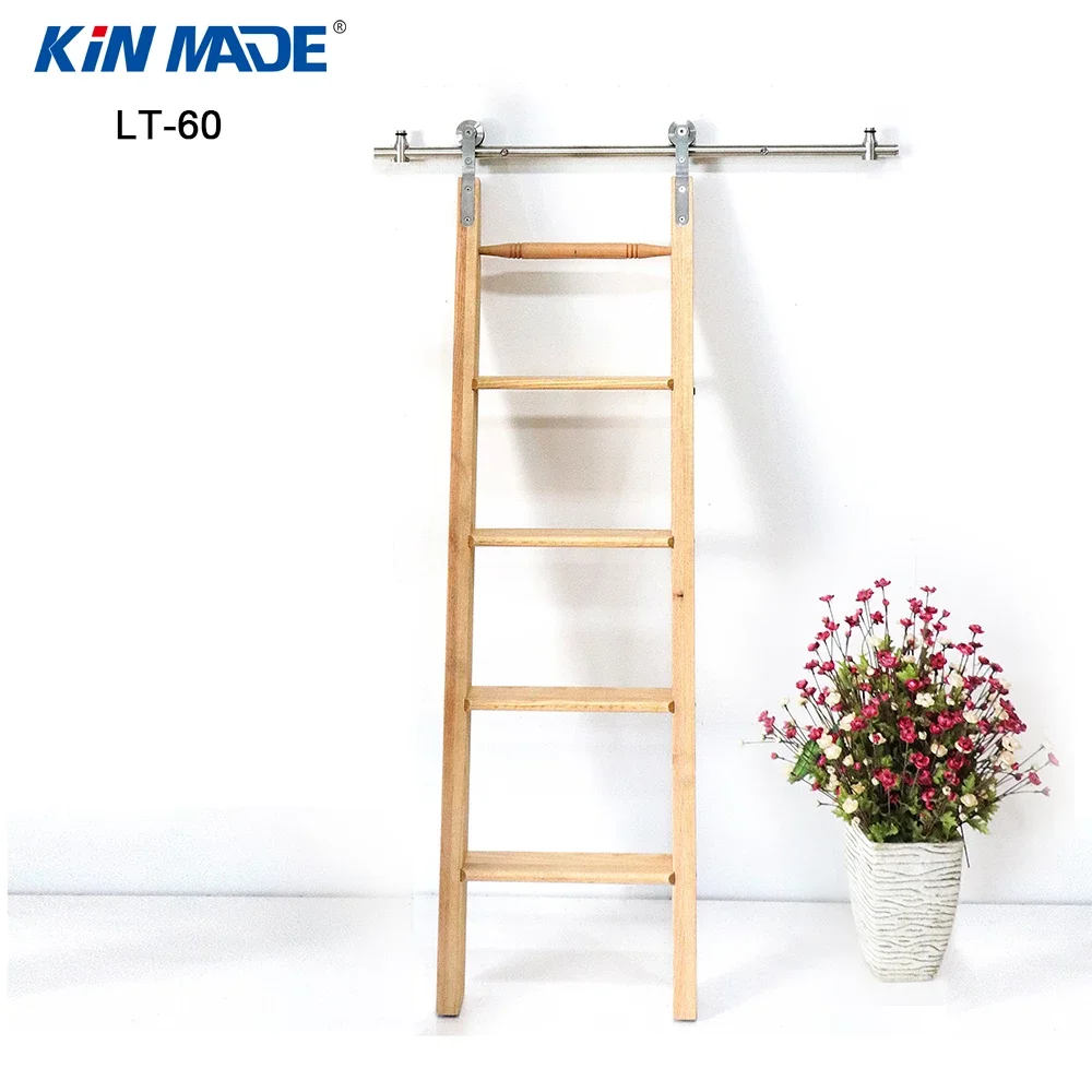 Kinmade Stainless Steel Round Tube Sliding Ladder Hardware Library Ladder Track Kit