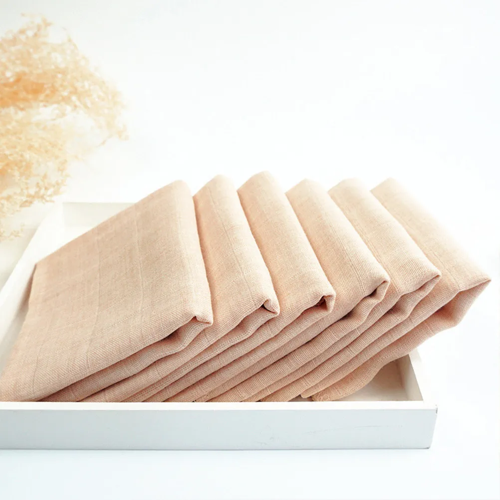 

Набор из 6 органических хлопковых двухслойных марлевых слюнявчиков для новорожденных: мягкие, дышащие, впитывающие влагу, многоразовые полотенца для кормления