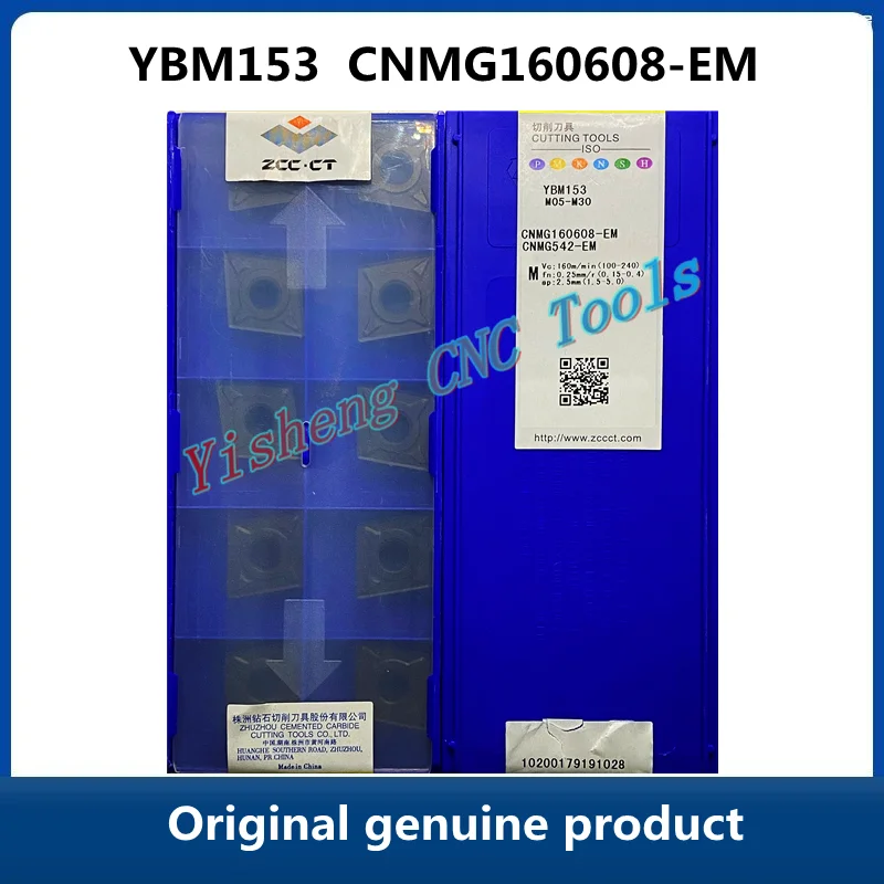 Free Shipping Original ZCC CT YBM253 CNMG160608-EM YBM153 YBG102 YBG205 Carbide Inserts CNC Turning Tool