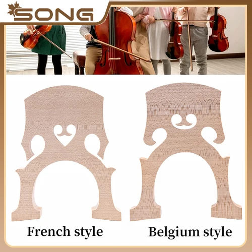 Puente de arce macizo de Bélgica, 5 piezas, alta calidad, 4/4 cello, secado 20 años