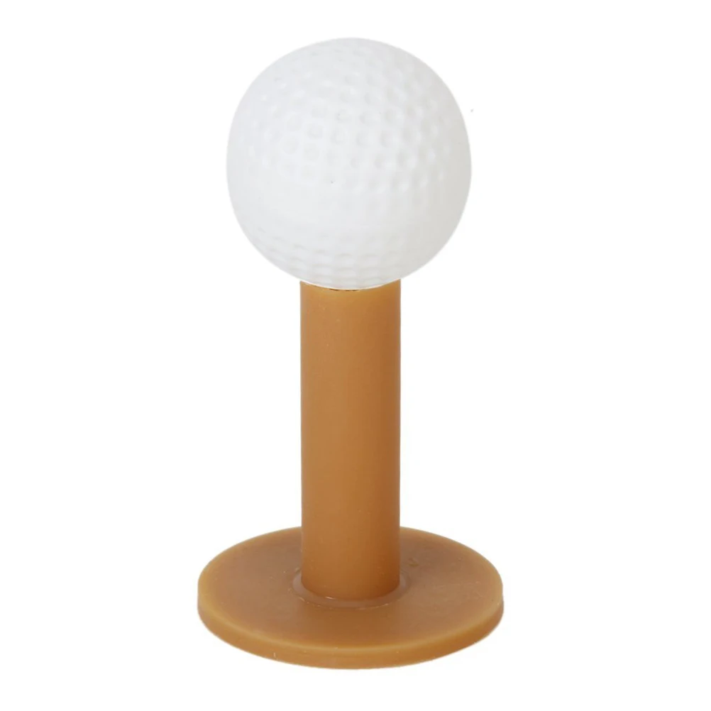 

5pcs 60Mm Rubber Golf Tees Coffee Durable Lightweight Easy Carry Winter Hard Ground Non-Flying Golf Accessories Tee 60Mm Tees