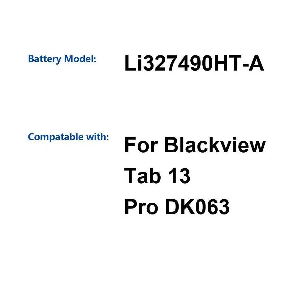 

7680Mah For Blackview Tab 13 Pro DK063 High-Efficiency Tablet Battery Li327490ht-A