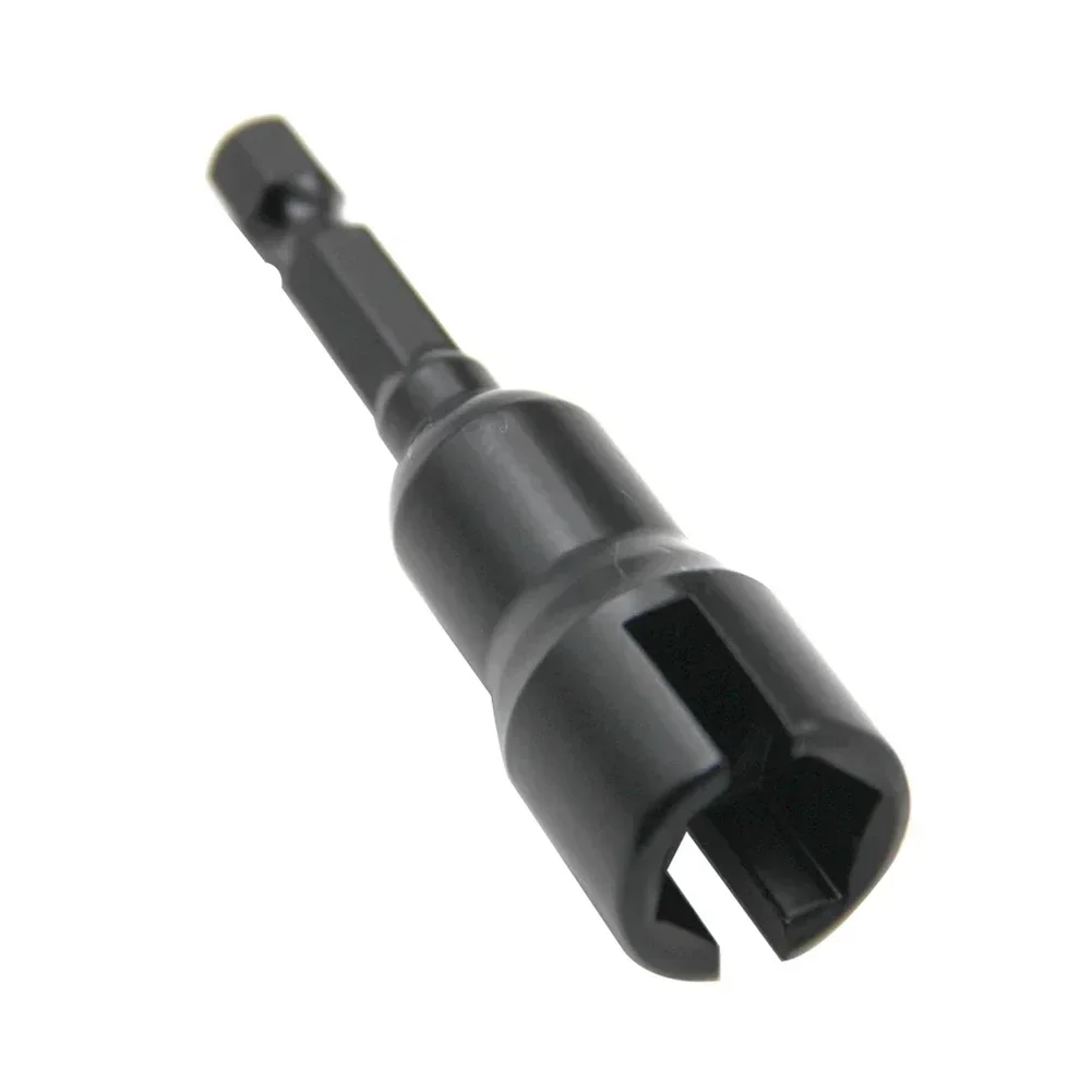 Practical Work Nut Driver 1/4Inch Hex Shank 6.35mm Black Chrome Vanadium Steel Hex Shank Butterfly Bolt Socket