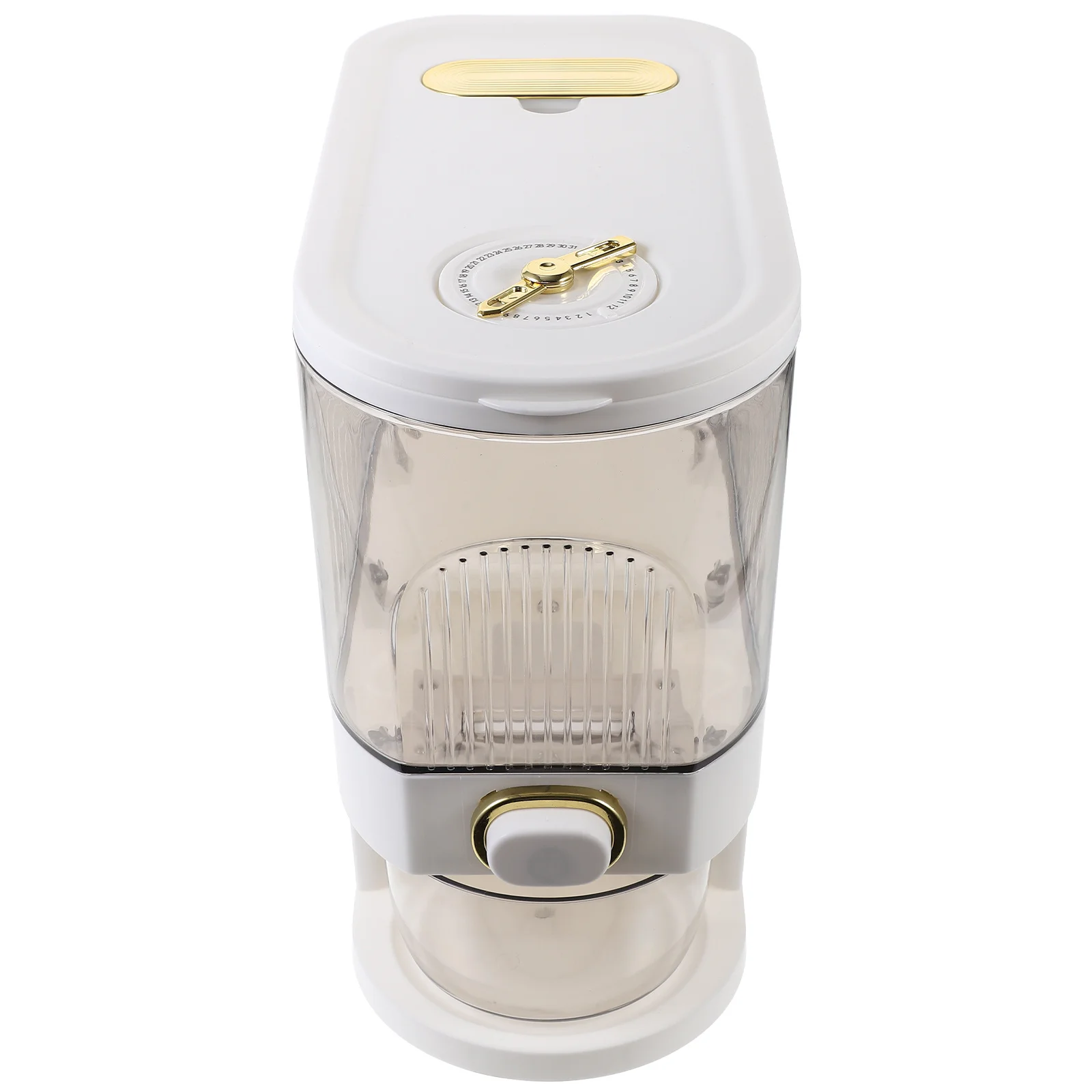 

Rice Dispenser Moisture Proof Pest Resistant Large Transparent Kitchen Storage Container Ergonomic Design Rice Cereal Bean Grain
