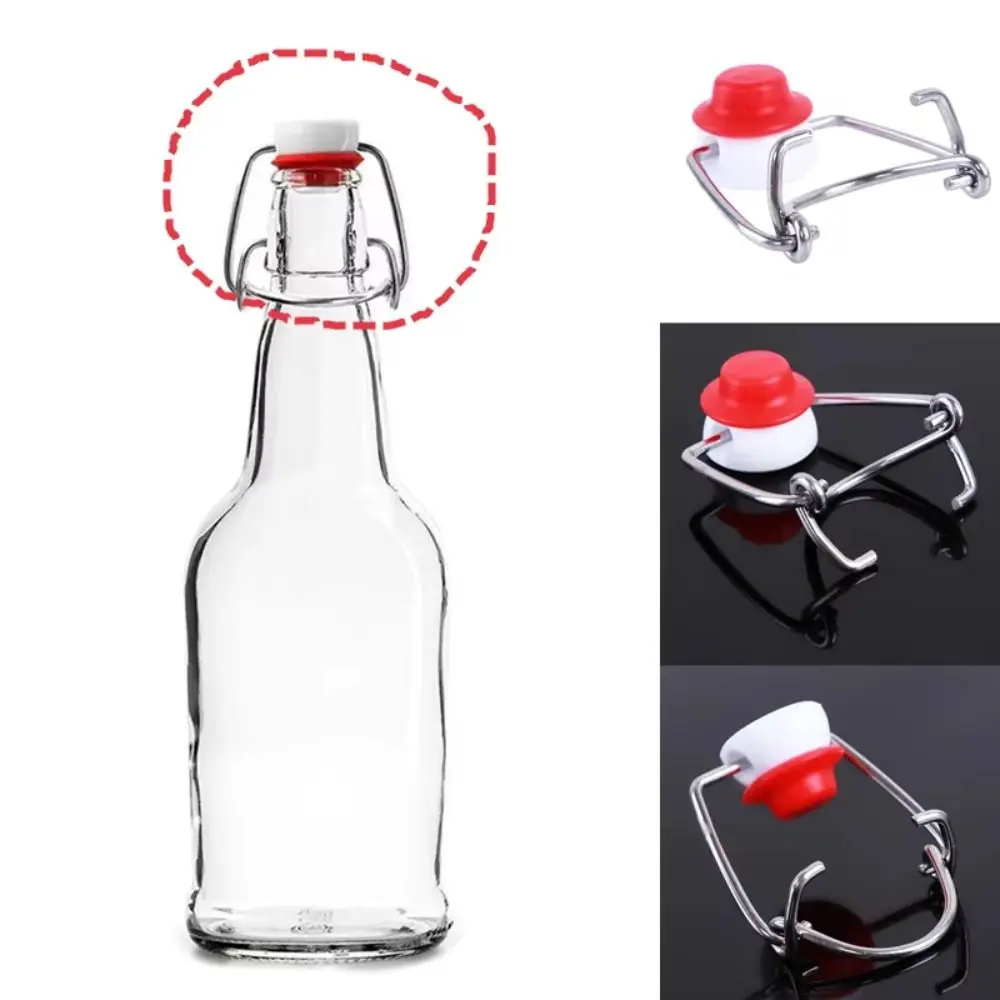 8Pcs New Beer Flip Top Bottles Cap Flip Bar Tool Portable Wine Stopper Plastic Swing Cap Bottle Sealer Lid
