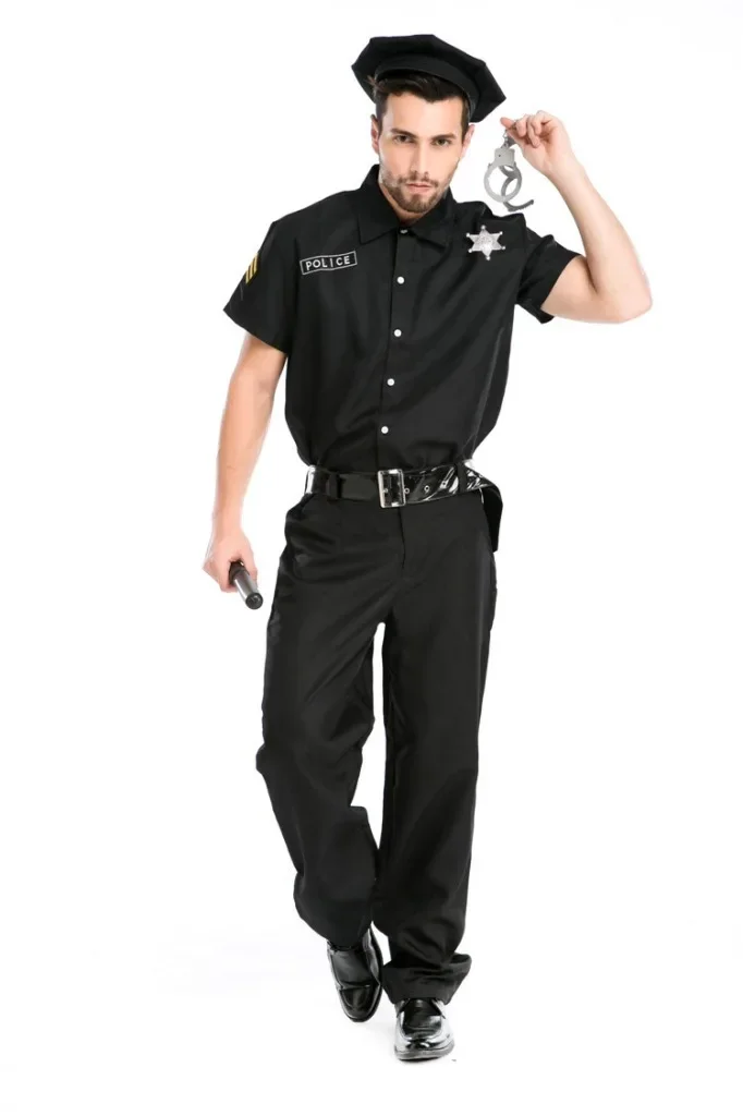 Adult Police Costumes For Men Police Uniform Costumes Halloween Costumes Cosplay Policeman Clothing Game Clothes