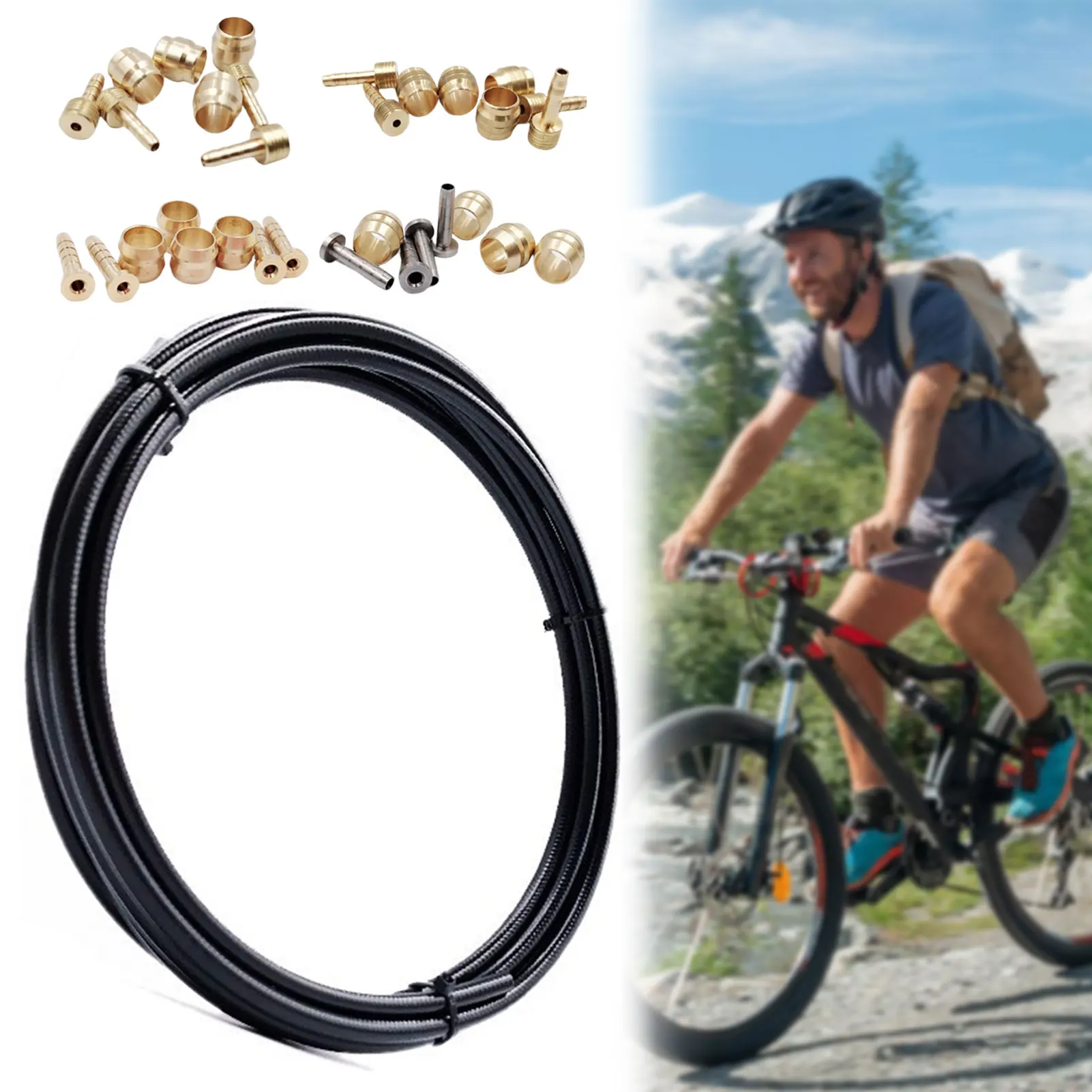 

5mm Mountain Bike Hydraulic Discs Brake Hose Replacement Kit Seamless Direct Connection For Industrial Use