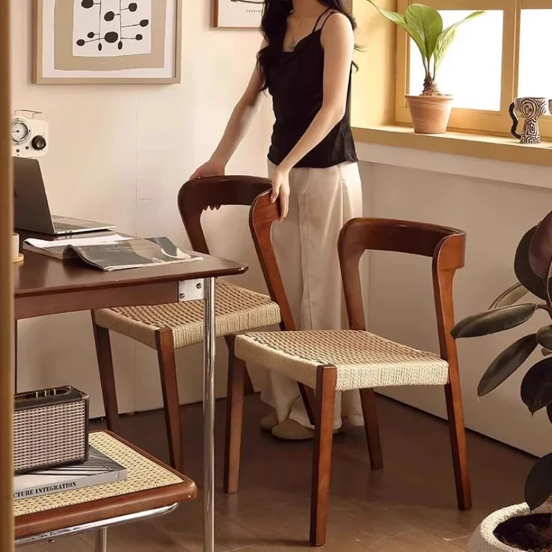 تصميم كرسي خشبي لتناول الطعام مقهى الشمال كراسي الروطان الداخلية الألعاب بار مكتب مريح Krzeslo Do Jadalni أثاث الحدائق #3