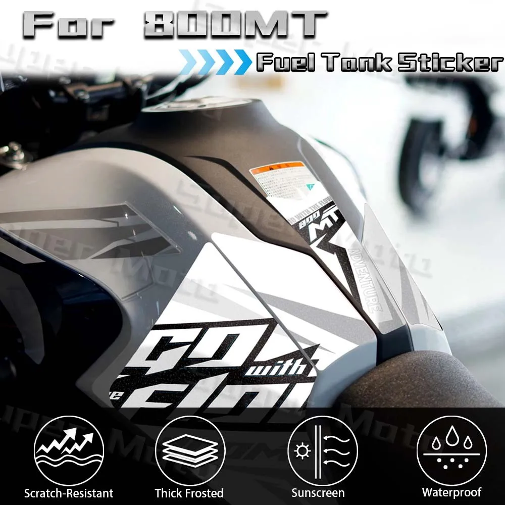 

Motorcycle Frosted Fuel Tank Kit Sticker Motocross Protector Traction Pad Decals Accessories Waterproof For MT800 800mt 800 MT