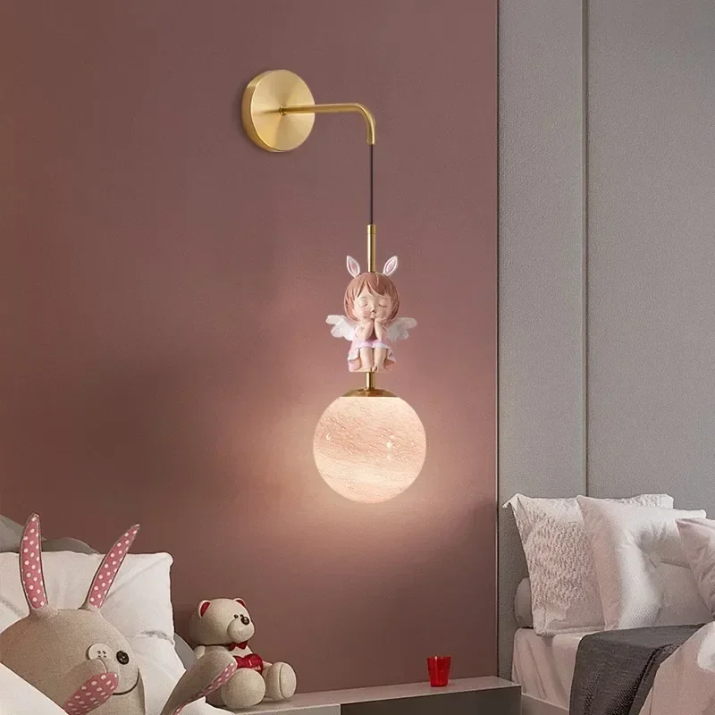 

Modern LED Wall Lamp Bedside Sconce for Child's Living Room Bedroom Moon Planet Design Home Decor Indoor Lighting Fixture Lustre