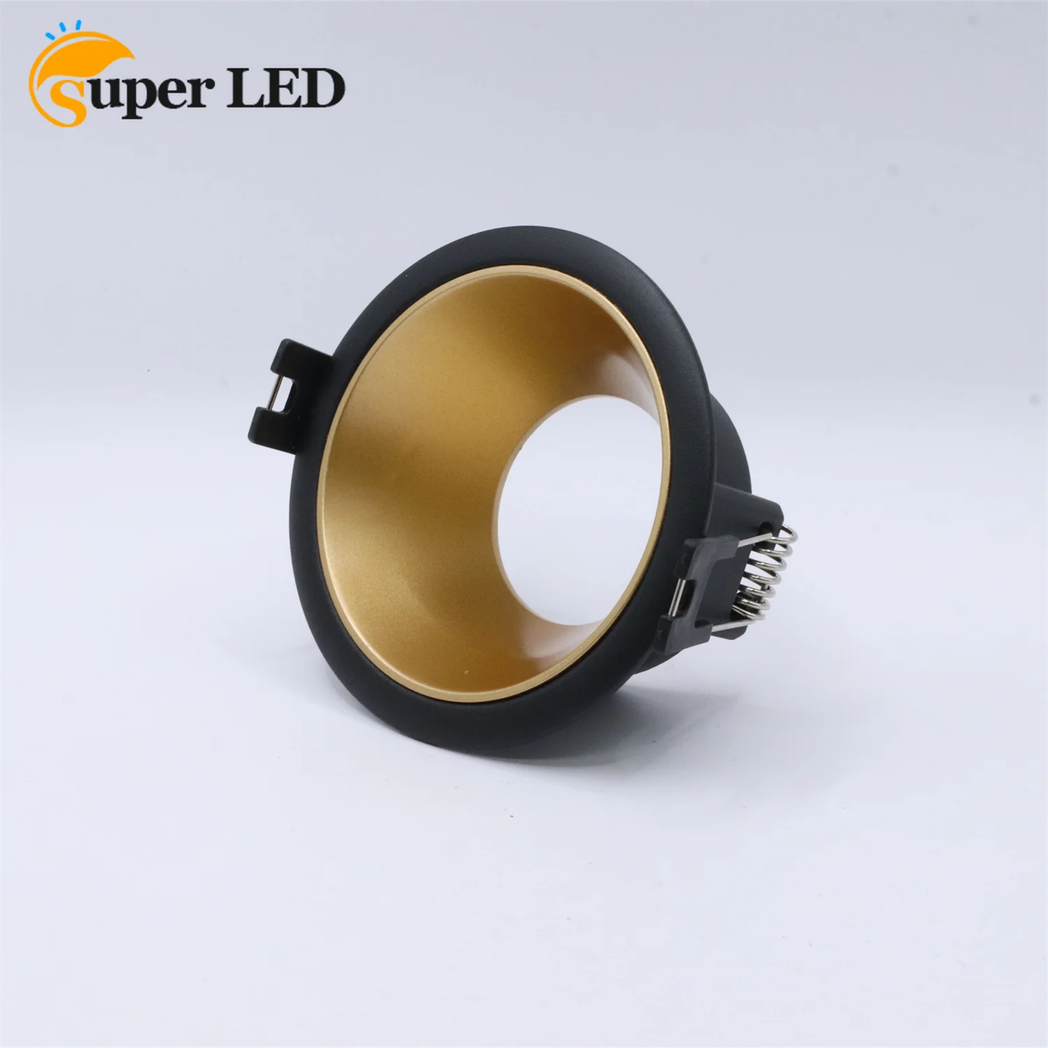 Round fixed white chrome satin golden metal brass gu10 g5.3 mr16 led light led mr16 ceiling spot light