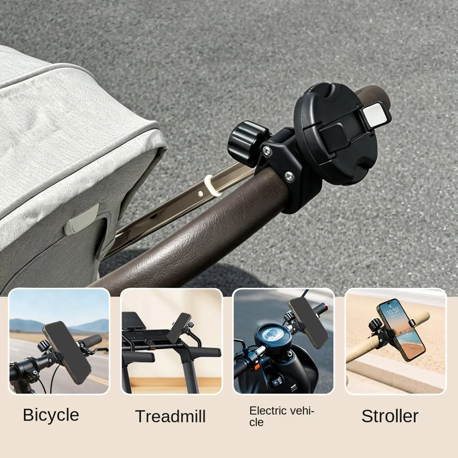 stroller-phone-mount-rotatable-golf-cart-electronics-organizer-stroller-phone-mount-with-clamp-for-new-parents-women-men-wife