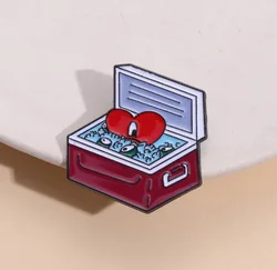 carton red box Enamel Pin Cute Anime Badges Brooch for Clothes Backpack Hat Fashion Jewelry Accessories Kids Gifts