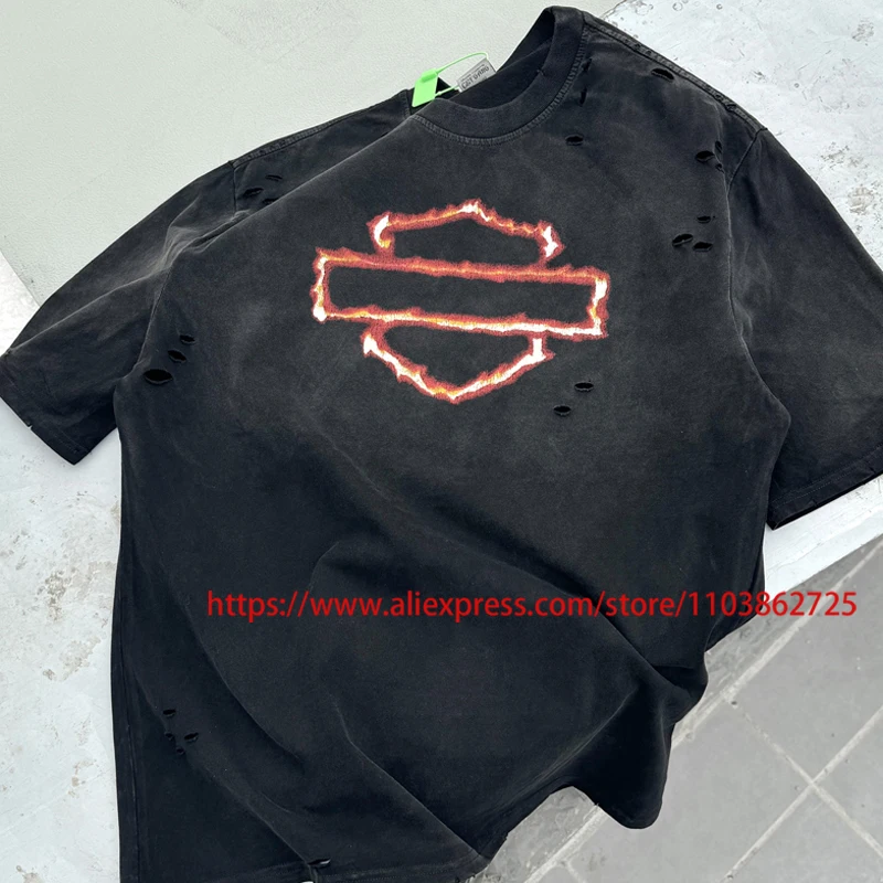 

Модная брендовая футболка с короткими рукавами West Coast Choppers с рваными дырками, старый высококачественный дизайн, топы с принтом логотипа, футболки