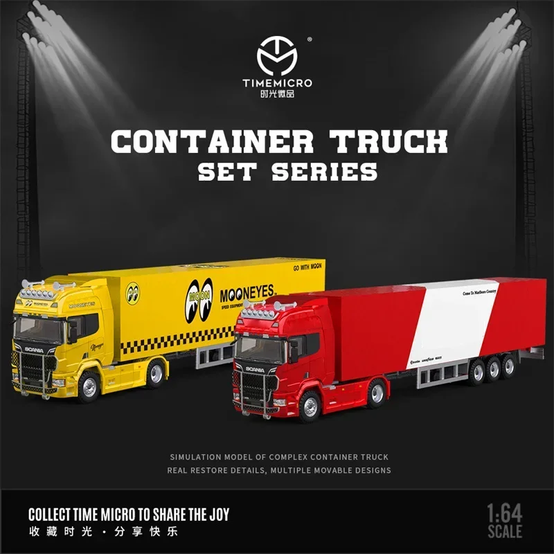 

TimeMicro 1:64 Scania container truck Die-Cast Car Model Collection Miniature
