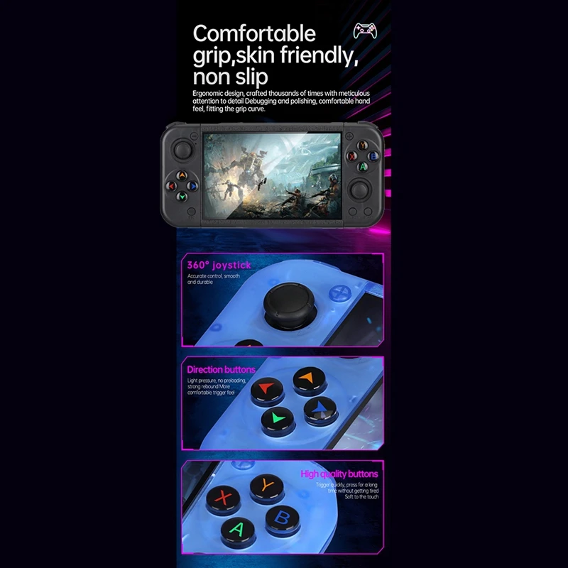 RG50XXมือถือคอนโซลเกมRetro 5 นิ้ว 64G 20000 + วิดีโอเกมLINUX 3Dจอยสติ๊กสําหรับGBC GBA PSP 19 + จําลอง