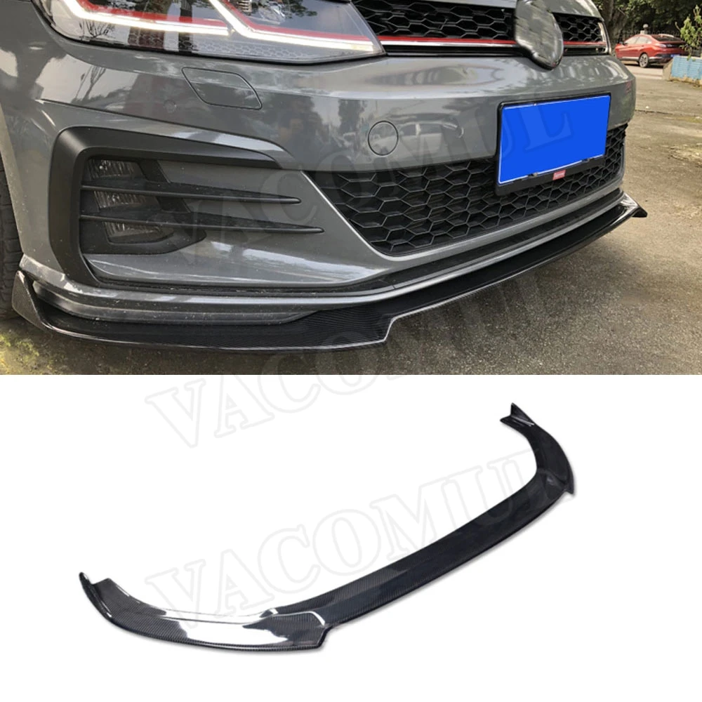 

VACOMUL Carbon Fiber Front Bumper Lip Spoiler For VW Volkswagen MK7.5 Golf 7.5 GTI 2018 2019 FRP Head Chin Shovel Protector