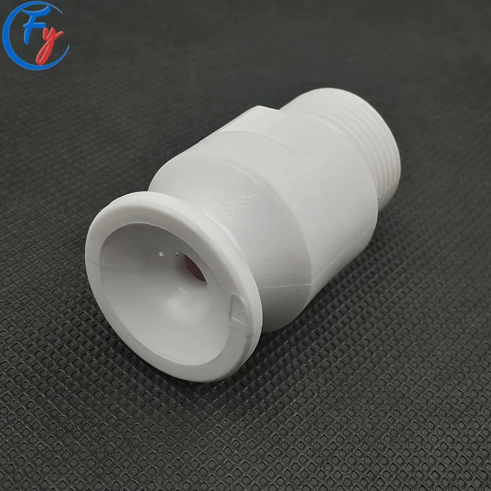 2Pcs 3/4 Inch PTFE Full Cone Spray Nozzle MFP Maximum Free Passage Nozzle Anti-Clogging Industrial Chemical Spraying Accessories