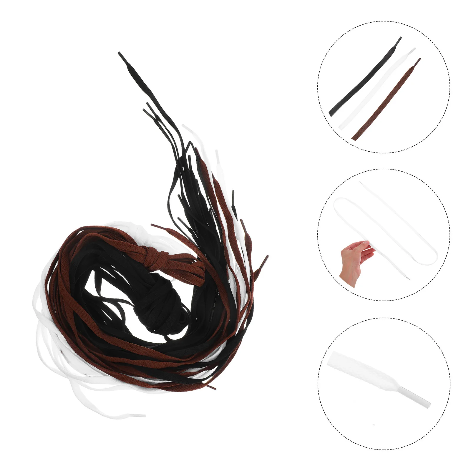 

11 Pairs Shoelaces for Sneakers Boots Colored Poly Cotton Durable Soft Shoelace For Athletic Shoe Wide Laces For Athletic Shoes