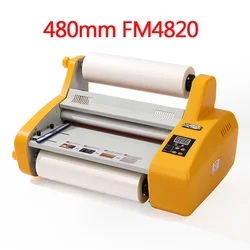 Máquina de laminación en frío y caliente, laminador FM4820 de 480mm, tamaño A2, modelo actualizado, laminador de rollo en caliente