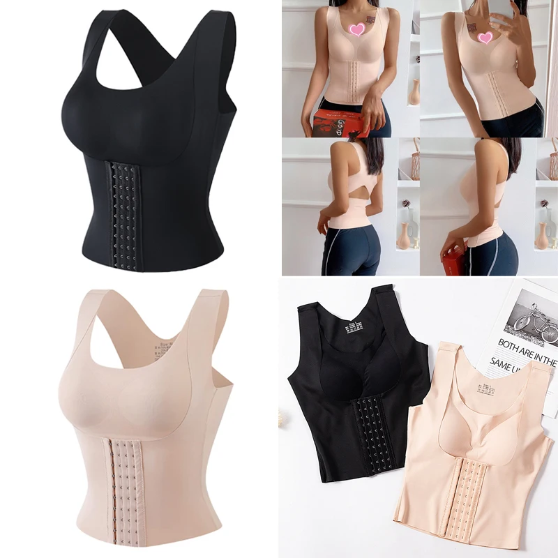 

Snatch Bra 3-in-1 Waist Trainer Bra Women's Shapewear Corset Shaper Push Up Waist Buttoned Bra Shapewear Belly Sheath Corrective