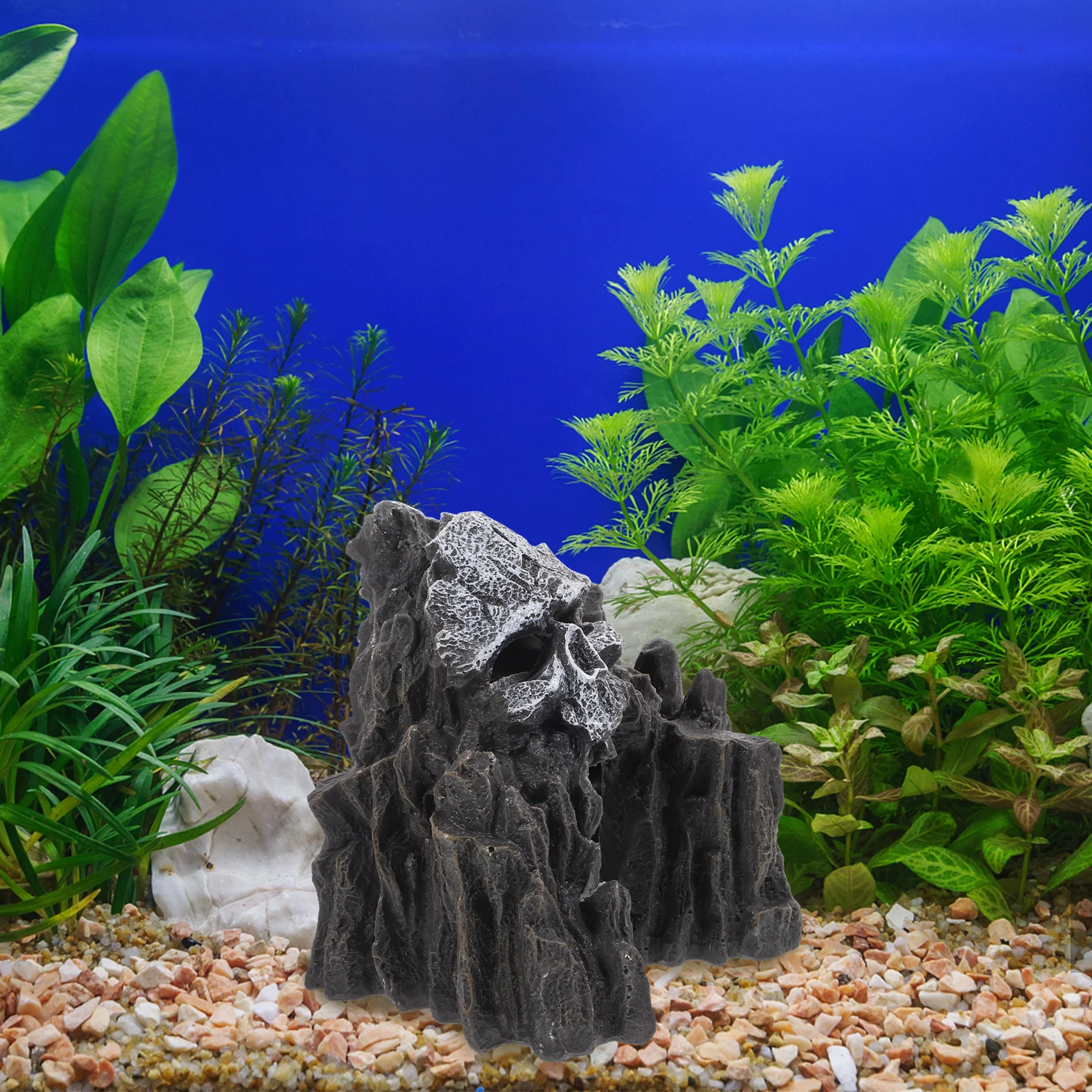 

Skull Cave Decoration Resin Craft Realistic Aquarium Ornament For Fish Reptile Shrimp Tanks Underwater Hideout Landscape
