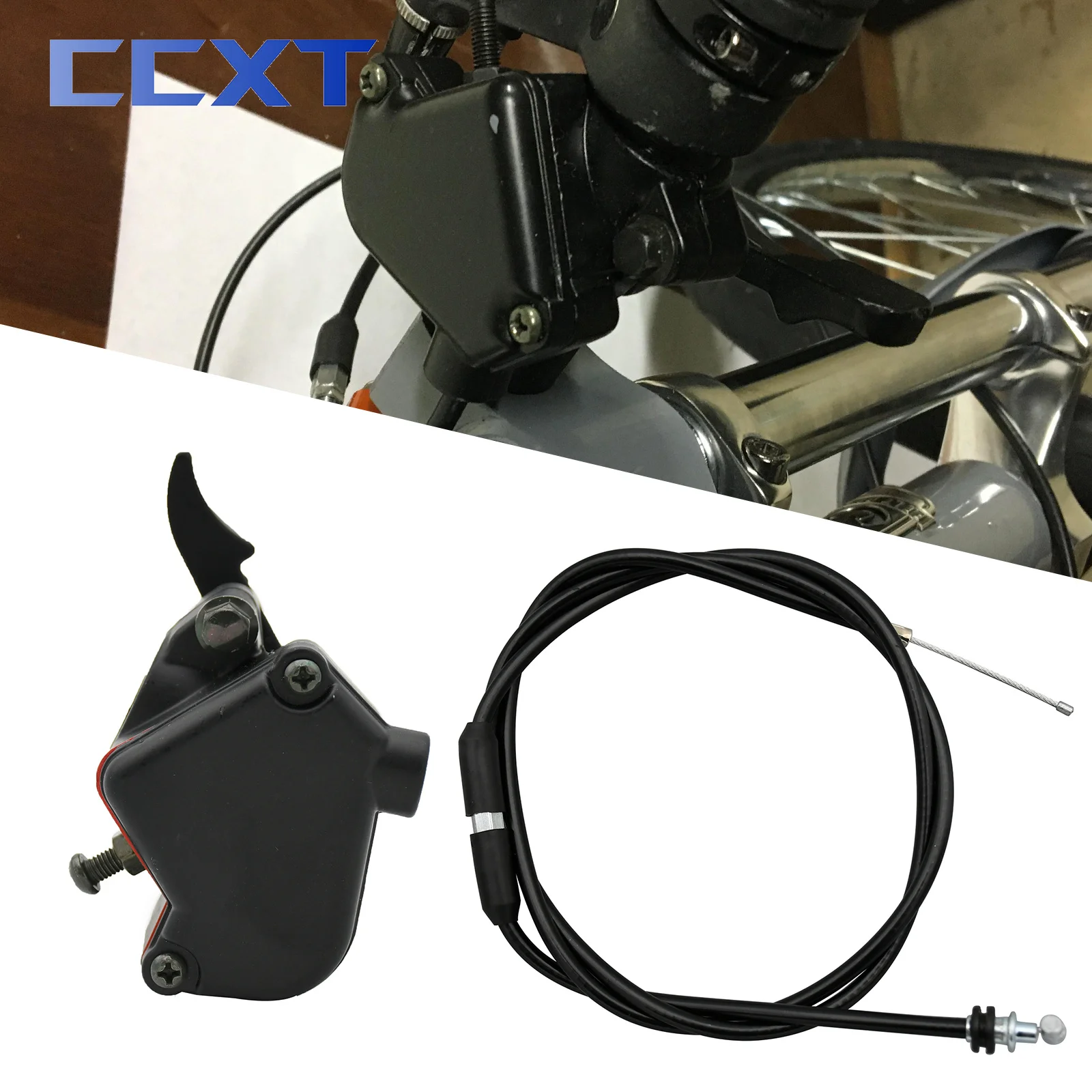 Motorcycle Thumb Throttle Cable Accelerator Handle Assembly For 50-300 ATV Quad Kart Dirt Bike 7/8 Inch 22mm Handlebar Universal