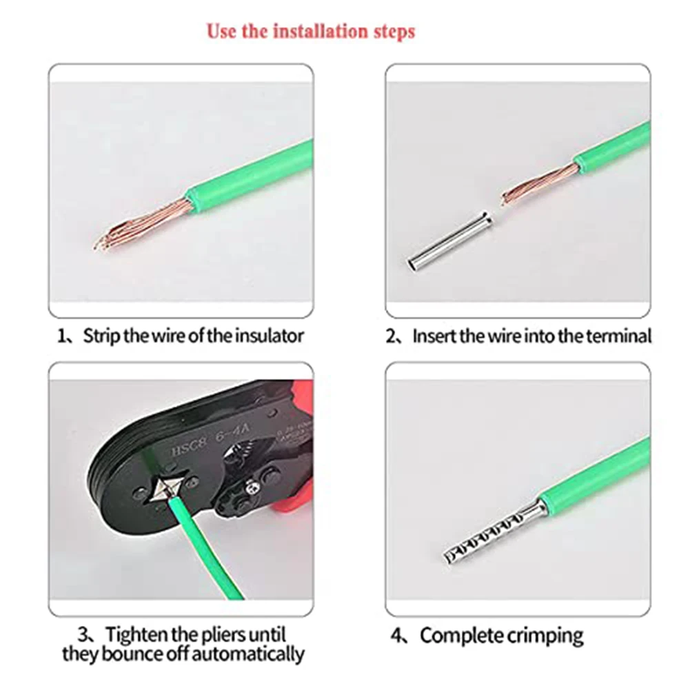Heat Shrink Butt Connectors and Uninsulated Wire End Ferrules Set 1100 Pieces Copper Terminals for Home Improvement Projects