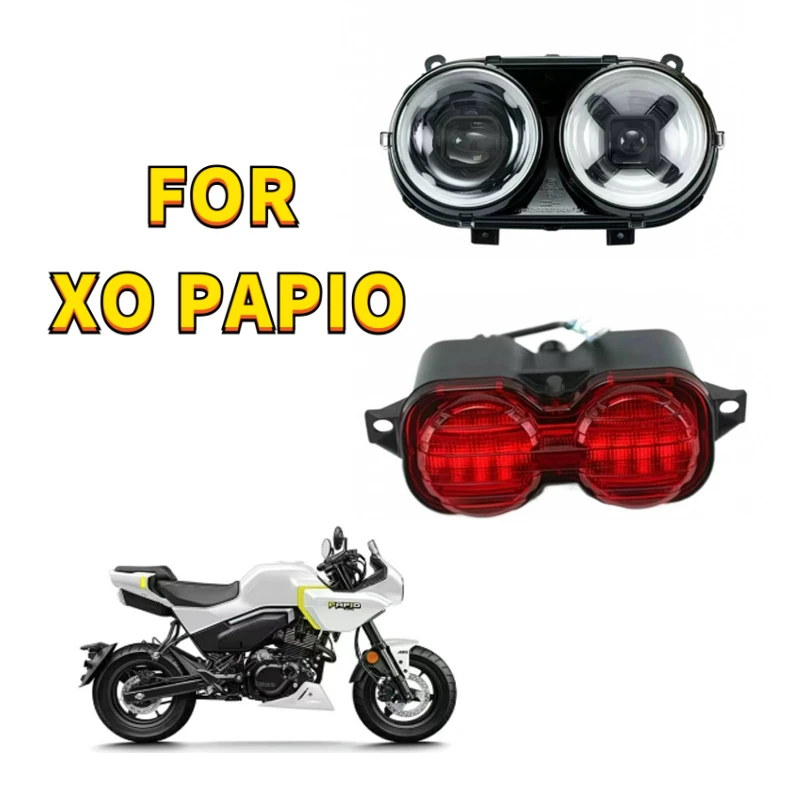 ل CFMOTO XO PAPIO RACER مجموعة المصابيح الأمامية الأصلية الضوء الخلفي جودة عالية