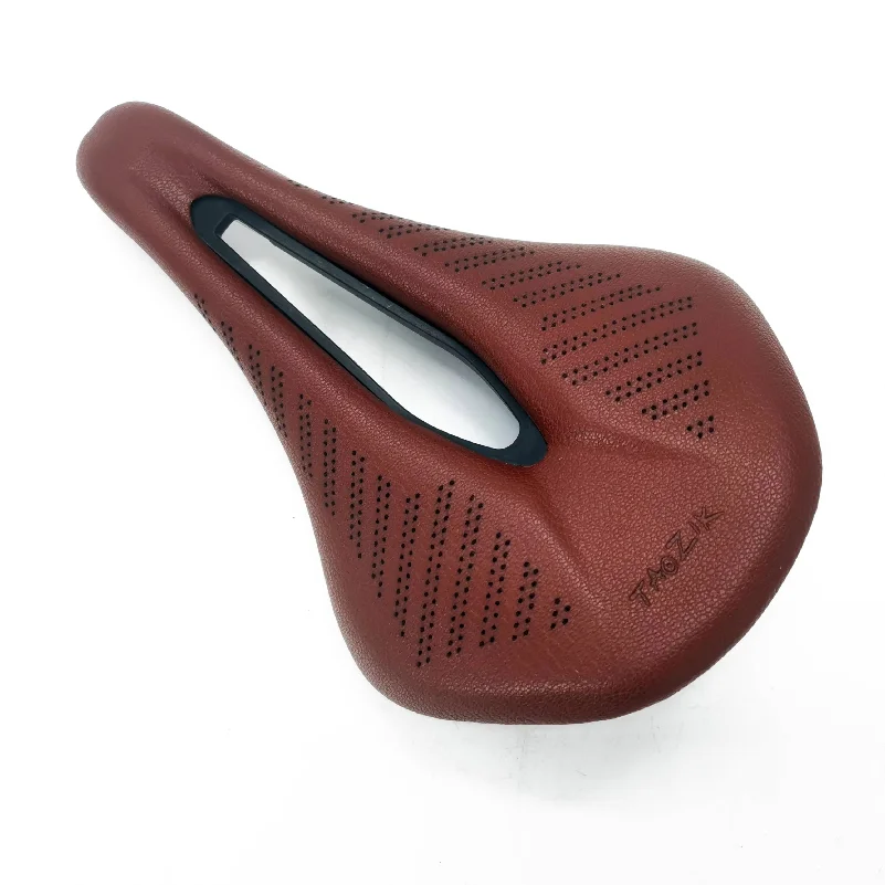 New Bicycle Seat MTB Road Bike Saddles PU Retro Brown Ultralight Breathable Comfortable Seat Cushion Bike Racing Saddle Parts