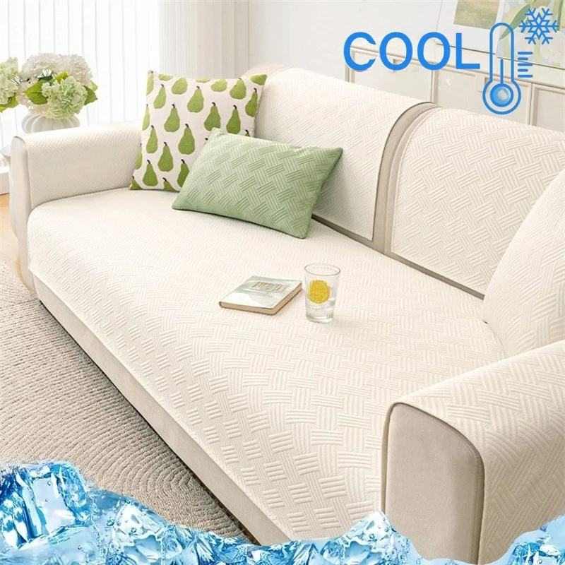 

Summer Ice Silk Sofa Towel Universal Non-slip Cool Feeling Sofas Mat Couch Cushion Slipcovers for Living Room Home Decor 쇼파 커버
