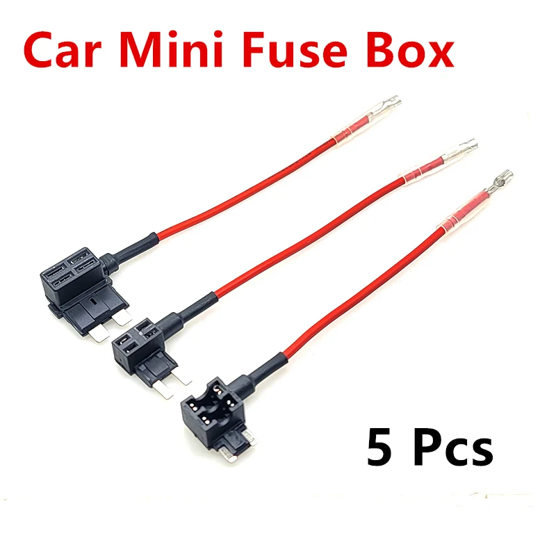 

Car Mini Fuse Box Circuit Adapter ATM Blade Fuse for Car Van Motorcycle RV Boat Tractor TAP Adapter Transparent terminal