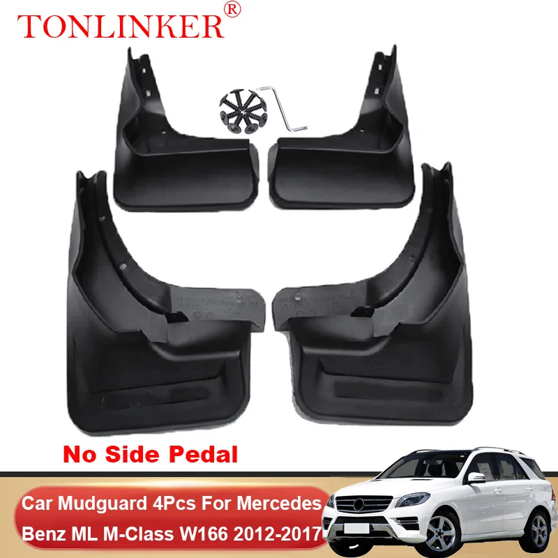 TONLINKER Car Mudguard For Mercedes Benz ML M-Class W166 ML300 320 350 400 2012-2017 Mudguards Splash Guards Fender Mudflaps