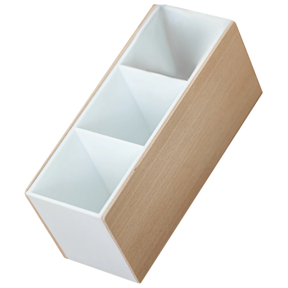 

Wooden Desktop Storage Organizer Multiple Compartments Pen Pencil Holder Remote Control Box Household Table Organizer Case For