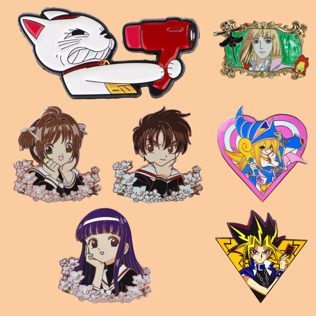 

Magical Girl Enamel Pin Anime Brooches Lapel Pins Cartoon Badges on Backpack Accessories Decorative Jewelry Gift for Friends