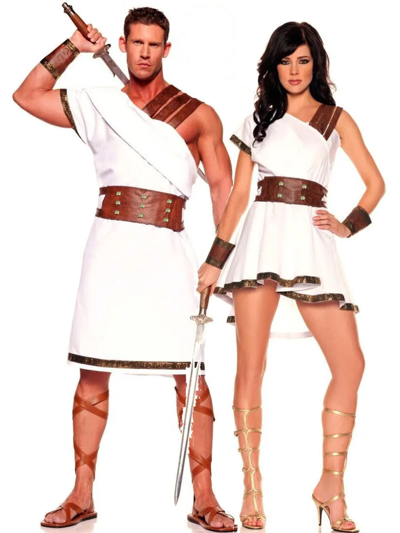 

Couple's loween Roman Warrior Costume Women's Sle SXL Brave Clothes Ethnic Stage Costume Traditional Chinese Gown