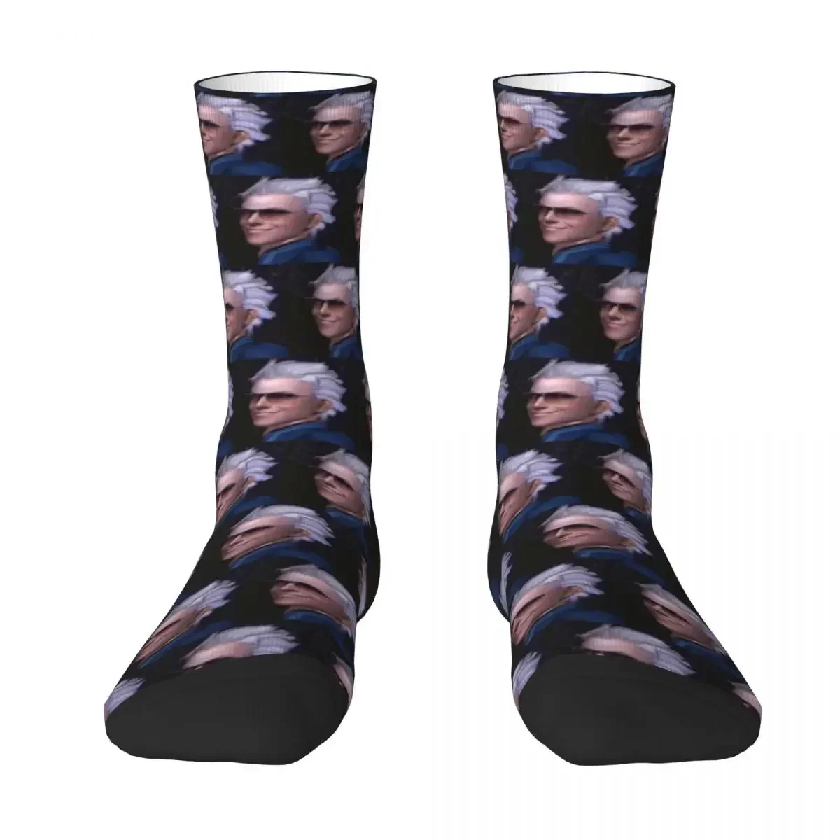 Vergil From The Devil May Cry Series Socks Harajuku Sweat Absorbing Stockings All Season Long Socks Accessories for Unisex Gifts