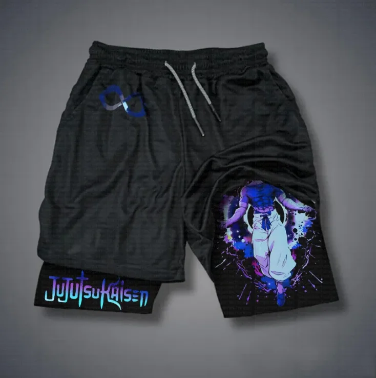 

Official Spell Battle Anime Suitable for Sports Badminton Anime Gender Freedom Kei Style Retro Breathable Quick Drying Shorts