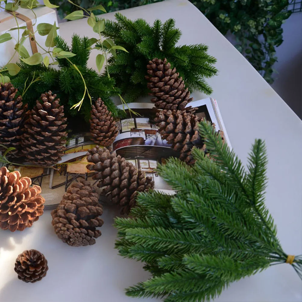 

30 Pcs Christmas Tree Decorations Artificial Pine Picks Desktop Ornament Greenery Stems