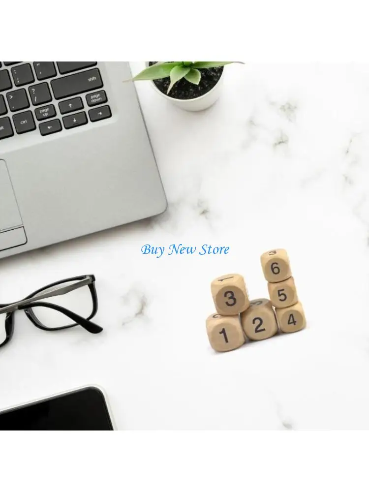 

20CE 10 Pcs Game Dices 1-6 Number Dices Six Sided Dices with Round Corners