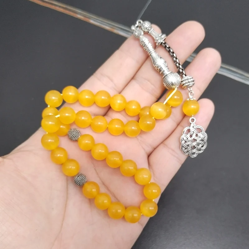 Cat's Eye Stone Beads Yellow Distinctive Beads and Muslim Bracelets Accessories Turkish Gift LR
