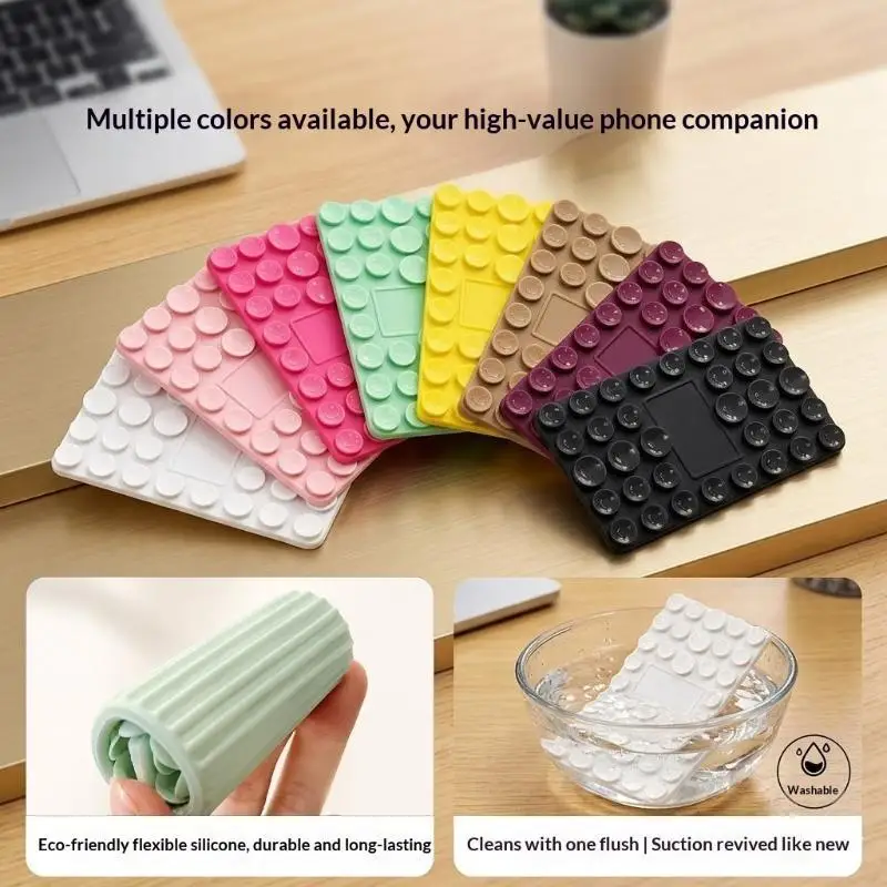 New Flexible Suction Cup Phone Holder Silicone Foldable Multi-Angle Cell Phone Stand Bracket Hands-Free Universal Phone Stand view 5