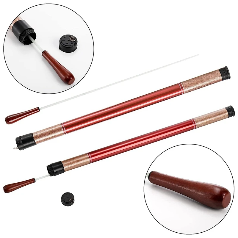 2 Pack Music Baton Rosewood Handle Musical Conducting Batons With Baton Case For Choral Symphony Concert